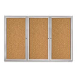 Outdoor Cork Board - 96" x 48", 3 Doors