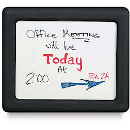 Pedestal Sign - 14" x 11", White, Dry Erase Insert