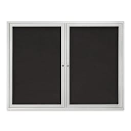 Tac-On Display Board, 2 Door - 48" x 36", 2 Door, Fabric