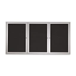 Tac-On Display Board, 3 Door - 72" x 36", 3 Door, Fabric