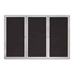 Tac-On Display Board, 3 Door - 72" x 48", 3 Door, Fabric