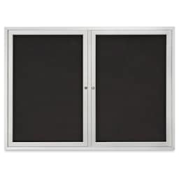 Tac-On Display Board, 2 Door - 42" x 32", Easy Tack/2 Door, Fabric