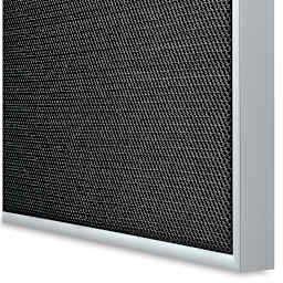 Acco Quartet Matrix Gray Bulletin Board - Angled view showing aluminum frame