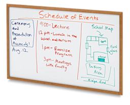 Oak Frame Dry Erase Markerboard