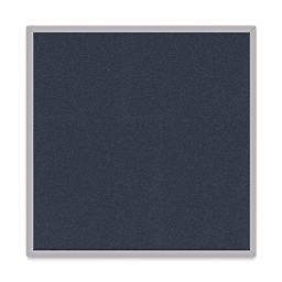 Ghent PremaTak Tackboard - 4 ft x 4 ft, Navy, Vinyl, Aluminum Frame