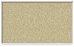 Ghent PremaTak Tackboard - front view showing aluminum frame, in caramel color