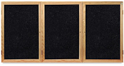Oak Frame Tackboard, 3 Door