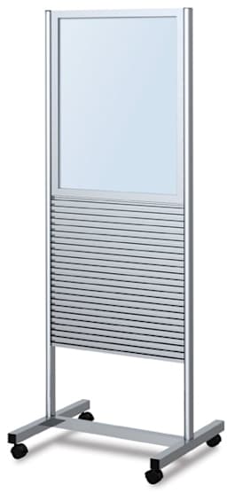 Testrite Slatwall PanelStand  - Double-Sided Slatwall Stand with Header