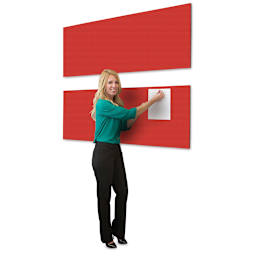 Screenflex Acoustical Panel - 74" x 22", Primary Red