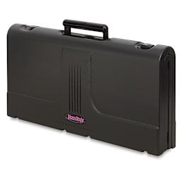 Expostar ShowStyle Briefcase Tabletop Displays - right angle view, case for transport with handle