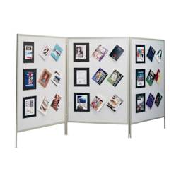Multiplex Display/Exhibit System Set - Set of 3, Silver Loop Fabric