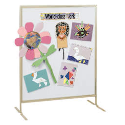 Multiplex Child Size Panel - White Fabric, Hook & Loop Fabric, Beige Frame