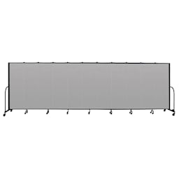 Screenflex Portable Room Dividers - 6 ft x 20.5 ft, Gray, 11 Panel