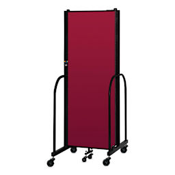 Screenflex Portable Room Dividers - 6 ft, Red, 3 Panel - completely folded