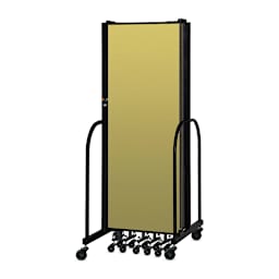 Screenflex Portable Room Dividers - 6 ft, Yellow, 7 Panel - completely folded