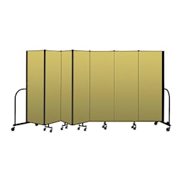 Screenflex Portable Room Dividers - 6 ft, Yellow, 7 Panel