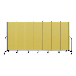 Screenflex Portable Room Dividers - 6 ft, Yellow, 7 Panel - back