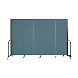 Screenflex Portable Room Dividers - 6 ft x 9 ft, Blue, Portable, 5 Panel - back