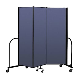 Screenflex Portable Room Dividers - 6 ft, Bright Blue, 3 Panel