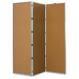 Claridge Folding Screen - 80" x 72", Satin Aluminum