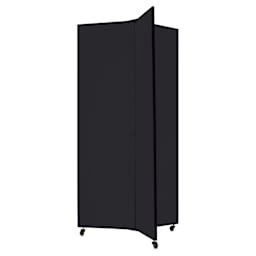 Screenflex Mobile Display - 6 ft 5", Black, 3 Panel