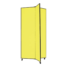 Screenflex Mobile Display - 6 ft 5", Yellow, 3 Panel