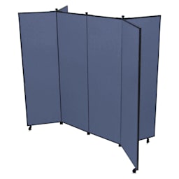 Screenflex Mobile Display - 5 ft 9", Bright Blue, 6 Panel
