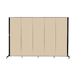 Screenflex Light-Duty Divider - 6'5" x 9'5", Desert, 5 Panel