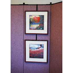 Screenflex Artwork Hanger - Two pictures shown on Hanger
