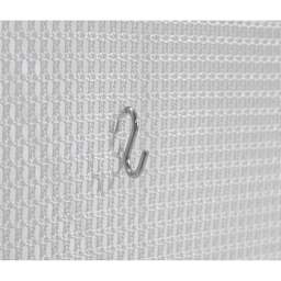S hook hanging on the mesh panel