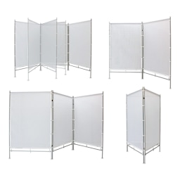 Flourish FlexFrame MeshPanels Aluminum Display Wall - 4 ft, 3 Panel, Arrangement Options