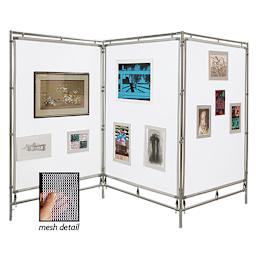 Zig Zag Steel Frame MeshPanel Display Wall w/ Three 5 ft Panels, picture of mesh detail