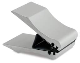 Testrite Visual Clamps - Angled view of Silver Clamp