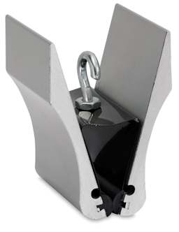 Testrite Visual Clamps - Upright Silver Clamp with Eye Hook