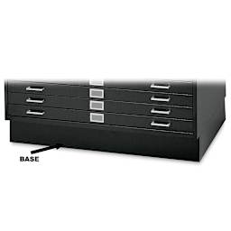 Safco 5-Drawer Steel File - Black, Flat File Base, Medium