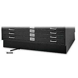 Safco 5-Drawer Steel File - Black, Flat File Base, Large