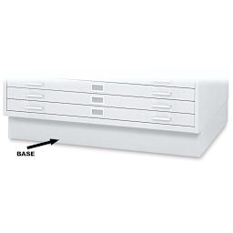 Safco 5-Drawer Steel File - White, Flat File Base, Large