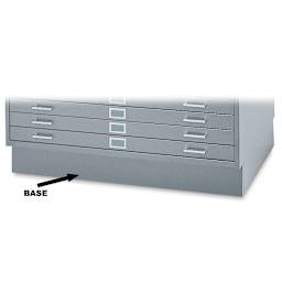 Safco 5-Drawer Steel File - Gray, Flat File Base, Medium