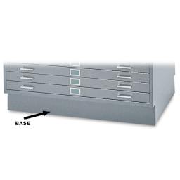 Safco 5-Drawer Steel File - Gray, Flat File Base, Large