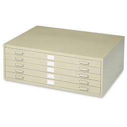 Safco 5-Drawer Steel File - Tropical Sand, Flat File Unit, Small