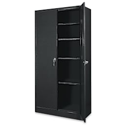 Atlantic Metal Bookcase - 36" x 78" x 18", Black, 4 Shelves