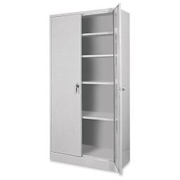 Atlantic Metal Bookcase - 36" x 78" x 18", Dove Gray, Storage, 4 Shelves