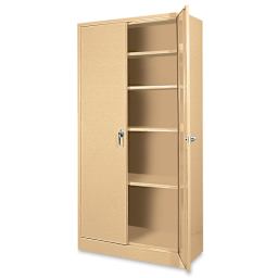 Atlantic Metal Bookcase - 36" x 72" x 24", Putty, 4 Shelves