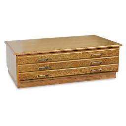 Richeson Oak Flat File - 3 Drawer