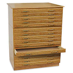 Richeson Oak Flat File - 15 Drawer