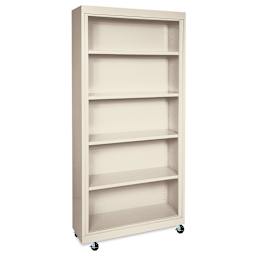Sandusky Lee Mobile Bookcase - 36" x 78" x 18", Putty