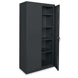 Sandusky Lee Storage Cabinet - 36" x 72" x 18", Black, With Adjustable Shelves