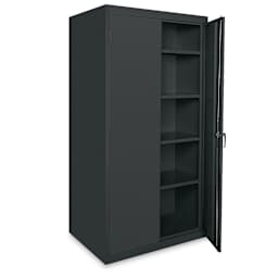 Sandusky Lee Storage Cabinet - 36" x 72" x 24", Black, With Adjustable Shelves