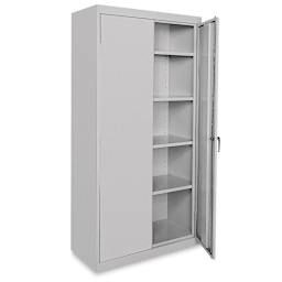 Sandusky Lee Storage Cabinet - 36" x 72" x 18", Dove Gray, With Adjustable Shelves