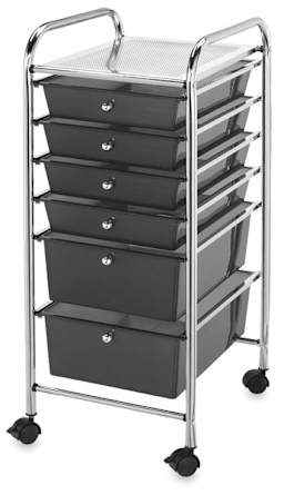 Mobile Storage Cart, 6-Drawer